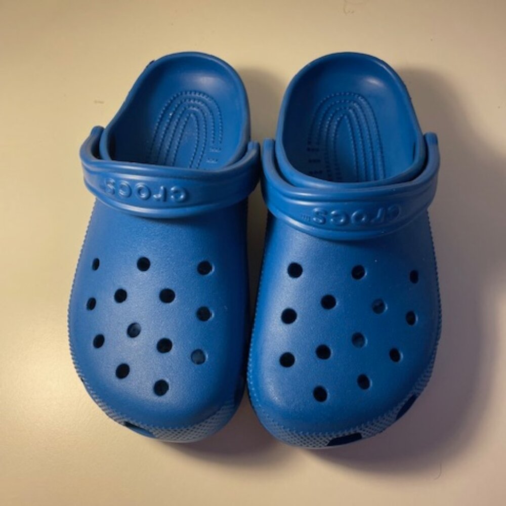 Bright Blue Classic Crocs Size 6 New